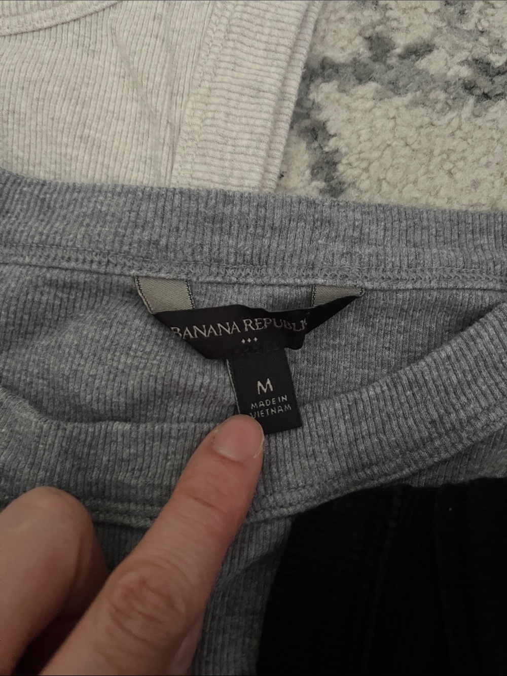 Banana Republic Ribbed Tank Trio - Black, Gray, Cream - Picture 3 of 5